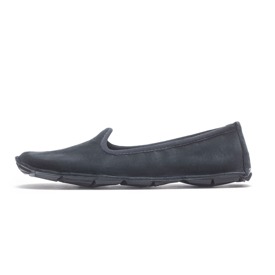Vibram Einviertel Samt Schwarz